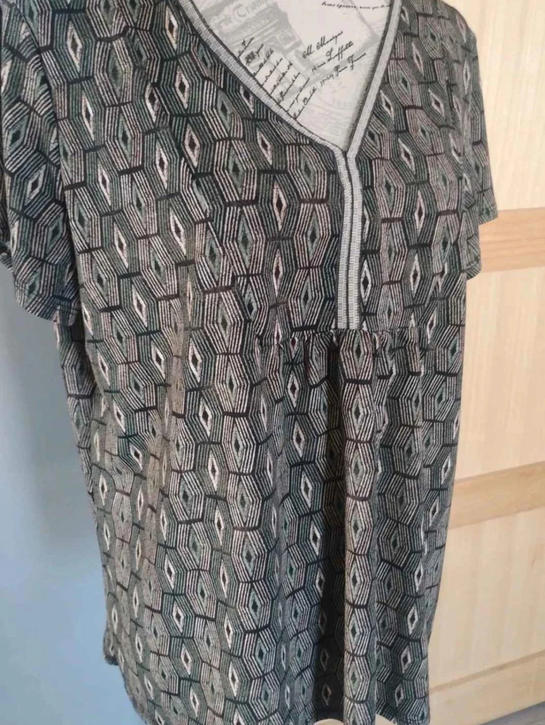 Tunique bariolé gris/vert , Armand Thiery, T46